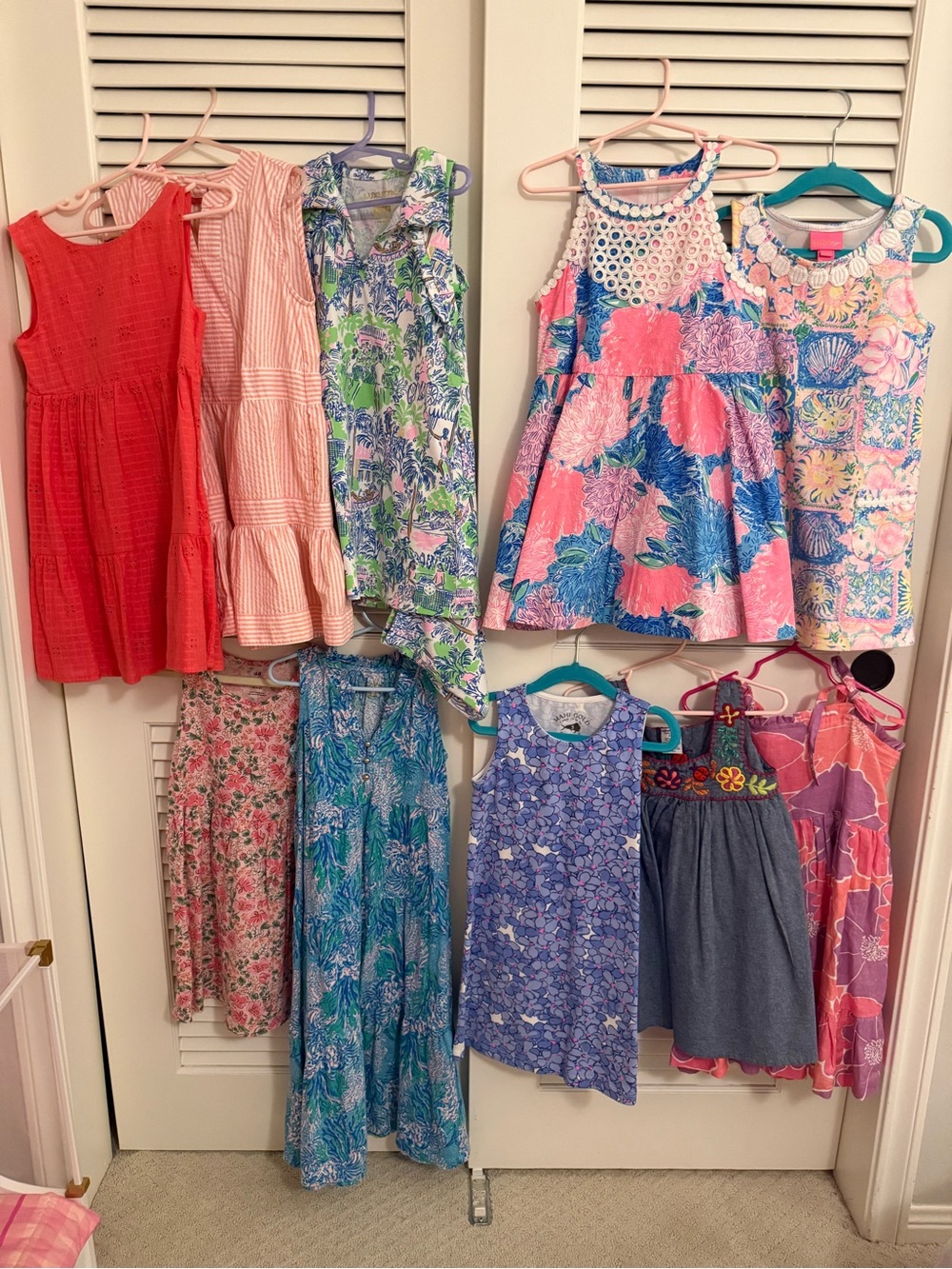Size 4-5 Girls Pink & Blue Floral Sundress - Lilly Pulitzer, vineyard vines, etc